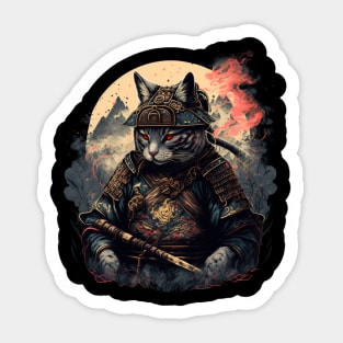 Samurai Cat Sticker